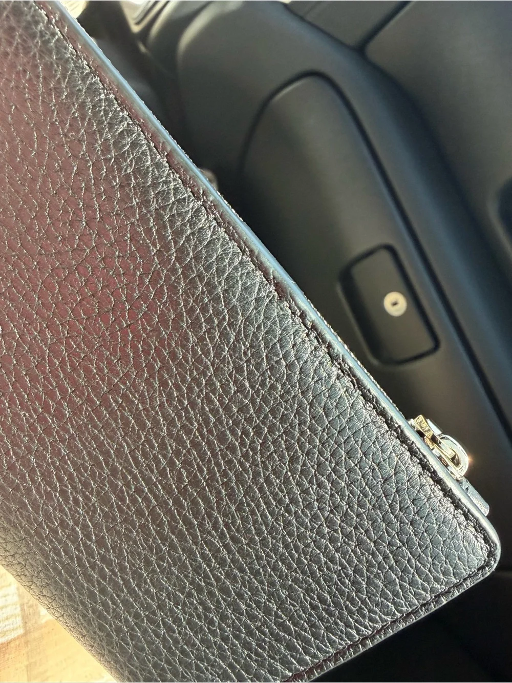 Kate Spade New York Slim Bifold Wallet Pebbled Black Leather Card Holder